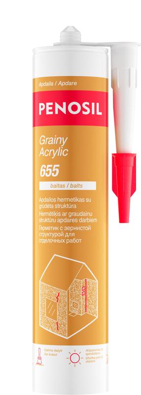 Hermētiķis Penosil Grainy Acrylic 655 655, 0.3 l, balta krās.
