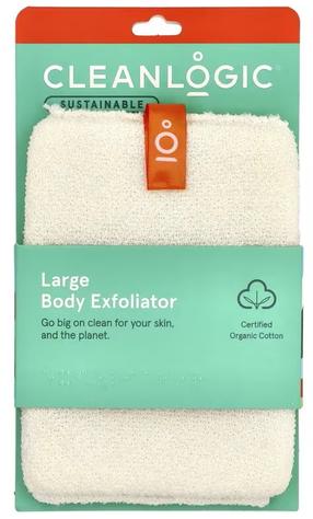 Duši nuustik Cleanlogic Sustainable Exfoliator Large, 15.5 cm x 11.5 cm, valge v.