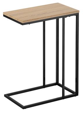 Žurnalinis staliukas Home4you Elt Side, juoda/šviesiai ruda, 46 cm x 26 cm x 62 cm