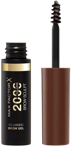 Uzacu gēls Max Factor 2000 Calorie Brow Sculpt, 4.5 ml, brūna krās./melna krās. 004 black brown