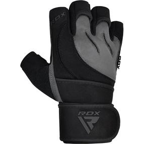 Sunkiosios atletikos pirštinės RDX Micro, juoda sp./pilka sp., XL