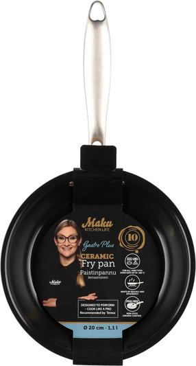 Cepšanas panna Maku Gastro Plus 651767, Ø 20 cm, alumīnijs/nerūsējošais tērauds