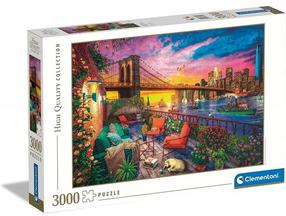 Dėlionė Clementoni Manhattan Balcony Sunset 33552, 85 cm x 119 cm, 3000 vnt., įvairių spalvų