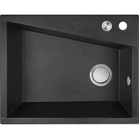 Virtuvinė plautuvė Laveo Grenada SBG_710T, Black, granitas, 60 cm x 48 cm x 20 cm, juoda sp.