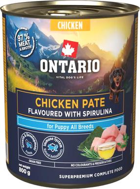 Mitrā barība (konservi) suņiem Ontario Monoprotein Puppy, vistas gaļa, 0.8 kg