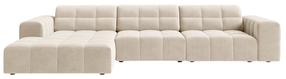Kampinė sofa Cosmopolitan Design Chicago Bluvel 22, šviesiai smėlinė, kairinė, 167 x 294 cm x 78 cm