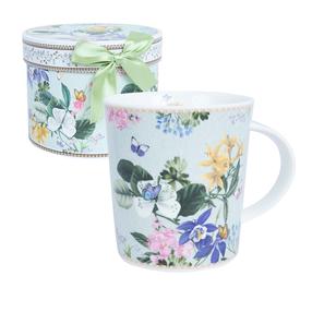 Tass Home4you Mia Flora, valge v./mitmevärviline, 0.32 l