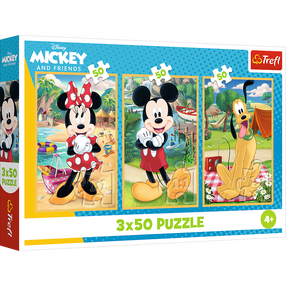Пазл 3in1 Trefl Disney Mouse On Holiday, 18 см x 27.5 см, 150 шт., многоцветный