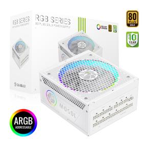 Maitinimo blokas Gamemax RGB 1050G WH 1050 W, 14 cm