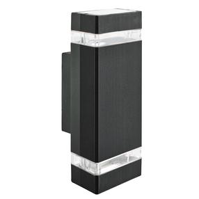 Sieninis lauko šviestuvas Searchlight 1002-2BK-LED, 50W, GU10, IP44, juoda sp.