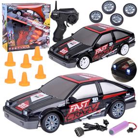 Rc auto Racing Rally Drift Returns, 1:24, must v./punane v.