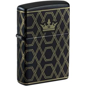 Зажигалка Zippo Queen Of Bud Honeycomb 46684, золотой цв./черный цв.