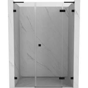 Dušo durys Mexen Lunar L Right, 145 cm x 200 cm, juoda sp./grūdintas