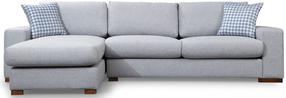 Kampinė sofa Hanah Home Loop 13, šviesiai pilka sp., kairinė, 290 x 194 cm x 85 cm