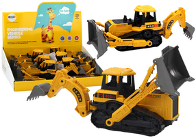 Rotaļu ekskavators Lean Toys Engineering Vehicle Series, dzeltena krās.