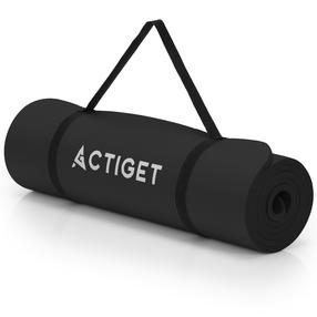 Fitnesa un jogas paklājs Actiget ACT0020, melna krās., 183 cm x 61 cm x 1 cm