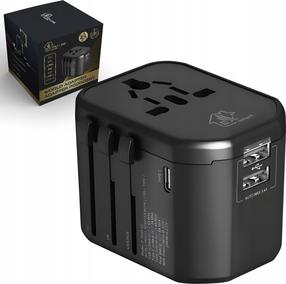 Адаптер Extralink Smart Life CHARESL07-WORLD, Europlug/UK Plug, черный цв.