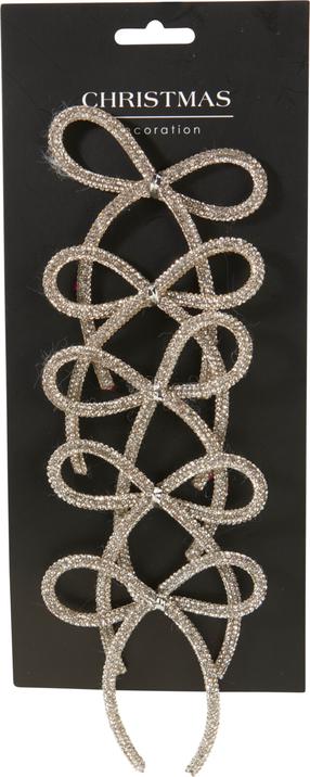 Eglītes rotājums Beads Bow, zeltrozā krās., politelēns (pe), 5 gab.