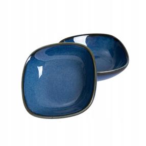 Servēšanas bļoda, komplekts Homla Okinawa 794254, 8 cm x 8 cm, zila krās., akmens masa
