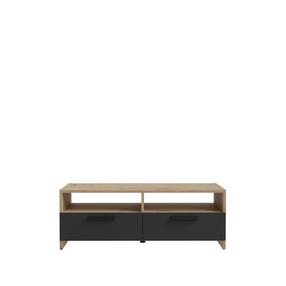 TV staliukas Forte, ruda sp./juoda sp., 94.8 cm x 94.8 cm x 35.9 cm