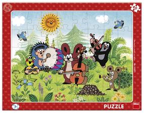 Dėlionė Dino The Mole and the Band 32227D, 31 cm x 23 cm, 40 vnt., įvairių spalvų