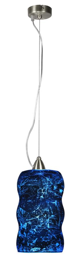 Светильник навесной Candellux Lighting Trilogy, E27, 1 x 60 Вт, синий цв. / хромовый цв.