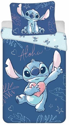 Vaikiškas patalynės užvalkalų komplektas Jerry Fabrics Lilo & Stitch Aloha, mėlyna, 140 x 200 cm