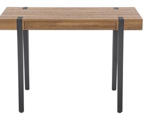 Rašomasis stalas B-39 Honey, 110 cm x 55 cm, 76 cm, juoda sp./riešuto sp.