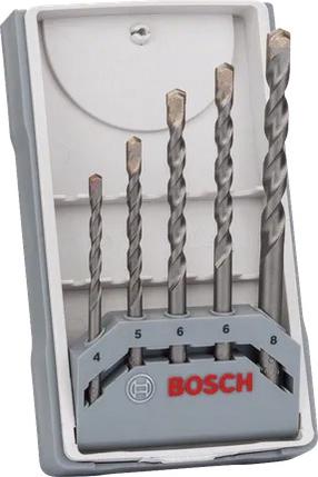 Betono grąžtas, rinkinys Bosch X-Pro Line, betonui, sraigtinis, tiesus, 4 mm x 12 cm