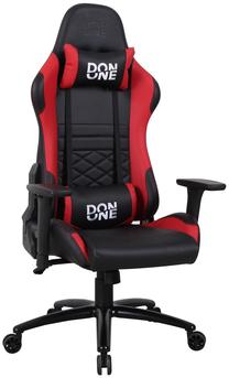 Spēļu krēsls Don One GC300, 46 x 53 x 128.5 - 136.5 cm, melna krās./sarkana krās.