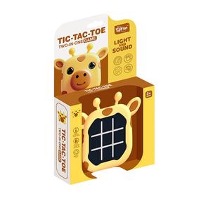 Elektroninis žaidimas žirafa Lean Toys Tic Tac Toe, 13 cm, geltona sp.