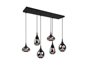 Светильник навесной Trio Lumina 317000632, E14, 6 x 40 Вт, черный цв. / черный цв.