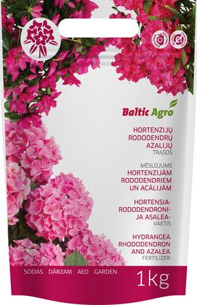 Trąšos rododendrams, azalijoms, hortenzijoms Baltic Agro, granuliuotos, 1 kg