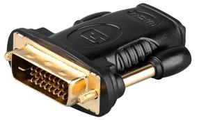 Adapteris Goobay HDMI female, DVI-D male, zelta krās.