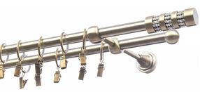 Karnizo komplektas Eliza Cylinder Krysztal, 180 cm, Ø 16 mm, antikinio aukso sp.
