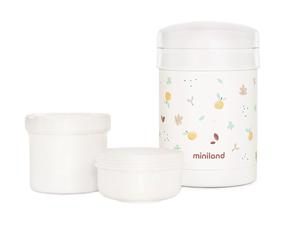 Termoss pārtikai Miniland Valencia, 700 ml, 0 mēn., plastmasa/nerūsējošais tērauds, balta krās.