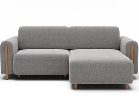 Modulinė sofa Acossta, pilka sp., kairinė, 154 x 244 cm x 95 cm