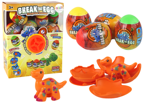 Kujukeste komplekt, dinosaurus Break That Egg, 12 tk, mitmevärviline