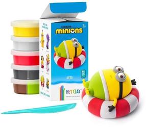 Rinkinys molinių figūrėlių gamybai, su priedais Hey Clay Minions, įvairių spalvų