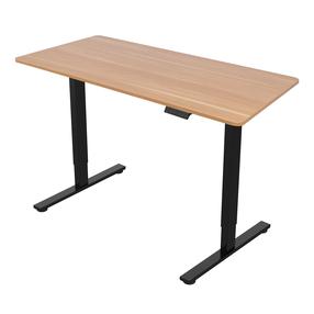 Kompiuterio stalas reguliuojamo aukščio Home4you Ergo Fit, 120 cm x 60 cm, 71.6 - 116 cm, ąžuolo sp./juoda sp.