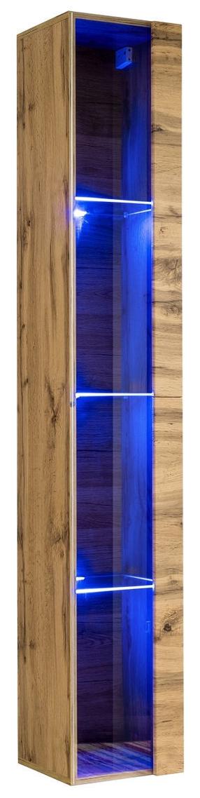 Vitrina ASM Switch WW 1, ruda sp., 30 cm x 30 cm x 180 cm