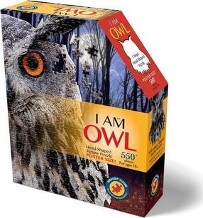Пазл I Am Owl, 76 см x 64 см, 550 шт., серый цв.