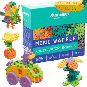 Konstruktorius Marioinex Mini Waffle Botanic, 200 vnt., įvairių spalvų
