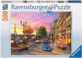 Puzle Ravensburger Davison Paris At night, 49 cm x 36 cm, 500 gab., daudzkrāsaina
