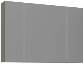 Seinakinnitusega vannitoakapp peegliga Kalune Design Bari, matt roheline v., 16 cm x 97 cm x 66 cm