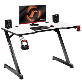 Стол для компьютерных игр Huzaro Hero 2.5, 120 см x 60 см, 75 см, белый цв./черный цв.