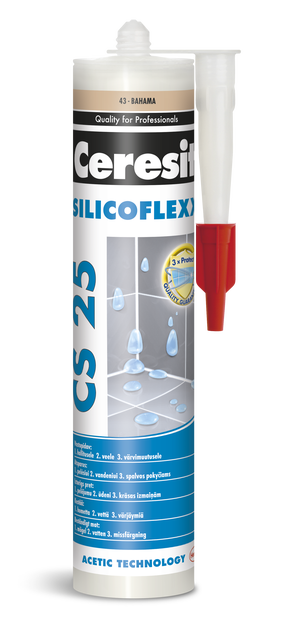 Hermetikas Ceresit CS34, 280 ml, pilka sp.