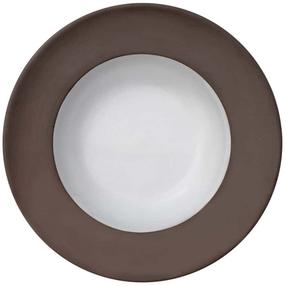 Sügav taldrik supi/magustoidu Verlo Choco, Ø 20 cm, pruun v./valge v.
