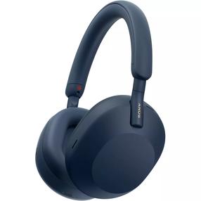 Bezvadu austiņas Sony WH-1000XM5, zila krās.