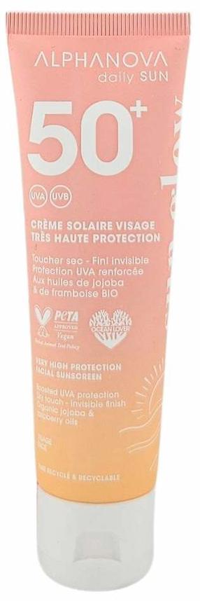 Крем для ухода за загаром для лица Alphanova Daily Sun Very High SPF50+, 50 мл